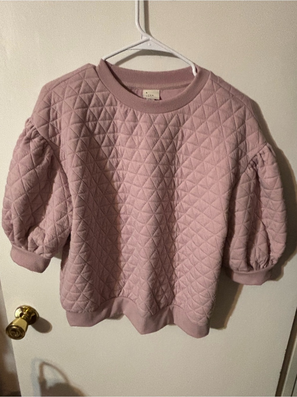 a new day Quilted Sweatshirt in Dusty Mauve